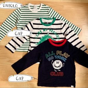 Like New Gap and Uniqlo Long Sleeve Shirt 3T